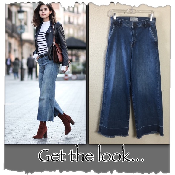 flare leg cropped jeans